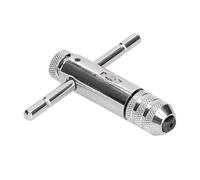 Fdit Llave de Trinquete con en T, Llave de Grifo Ajustable con Caja de Cambios de 3 Posiciones para Grifos M3 M4 M5 M6 M8, Escariador de Grifo, Extracción de Tornillo