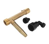 Fdit Llave de Válvula de Acoplamiento Rápido de Latón para Jardín, Herramienta Resistente a la Oxidación para un Acceso Eficiente Al Agua, Manguera de Válvula de Acoplamiento Rápido G1 para Riego de