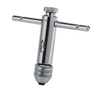 Fdit Llave para Machos de Trinquete, Herramienta de Acero de Aleación con en T para Machos de Roscar M3 a M12, Operación hacia Adelante y Atrás con Mecanismo de Bloqueo para (M5-M12 corto)