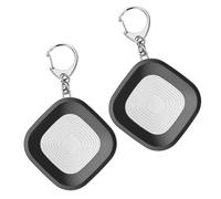 Fdit Llavero con Alarma de Seguridad Personal, Sirena Ruidosa Recargable por USB, Equipo para Correr con Luz Estroboscópica LED de 3 Colores para Mujeres Que Caminan y Andan en (Black)