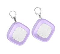 Fdit Llavero con Alarma de Seguridad Personal, Sirena Ruidosa Recargable por USB, Equipo para Correr con Luz Estroboscópica LED de 3 Colores para Mujeres Que Caminan y Andan en (Purple)