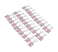 Fdit Llavero de Elefante DIY para Baby Shower con Etiquetas de Agradecimiento, 30 Paquetes de Recuerdos de Fiesta de Elefante Ideales para Guardar Llaves, Diseño de Revelación de Género