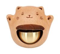Fdit Lucky Cat Doorbell, Timbre Magnético de Madera para Gato | Sonido Claro, Soporte Magnético, Forma de Gato 3D Lindo, para Puerta de Hierro, Dormitorio, Refrigerador, Tienda, Puerta