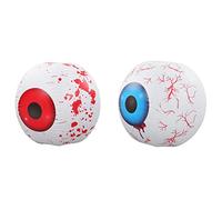 Fdit Luz de Ojo de Fantasma Inflable, Decoración de Halloween, 2 uds. con 12 Modos de Color, Globo Ocular LED Inyectado en Sangre para Fiesta en el Patio de la Casa Encantada