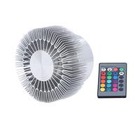 Fdit Luz de Techo LED de 3W Lámpara de Pared en Forma de Sol Diseño Hueco RGB Control Remoto Luminoso de 360 ° para Sala de Estar Dormitorio Restaurante con Material de Aluminio