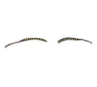 Fdit Luz LED para Pestañas Postizas, Lámpara de Pestañas con Tira de Maquillaje Brillante con Pinza para el Pelo para Fiestas, Bares, Discotecas, Disfraces de Halloween (YELLOW)