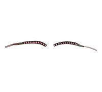 Fdit Luz LED para Pestañas Postizas, Lámpara de Pestañas con Tira de Maquillaje Brillante con Pinza para el Pelo para Fiestas, Bares, Discotecas, Disfraces de Halloween (rojo)