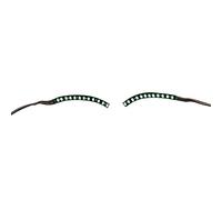 Fdit Luz LED para Pestañas Postizas, Lámpara de Pestañas con Tira de Maquillaje Brillante con Pinza para el Pelo para Fiestas, Bares, Discotecas, Disfraces de Halloween (GREEN)