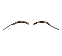 Fdit Luz LED para Pestañas Postizas, Lámpara de Pestañas con Tira de Maquillaje Brillante con Pinza para el Pelo para Fiestas, Bares, Discotecas, Disfraces de Halloween (ORANGE)
