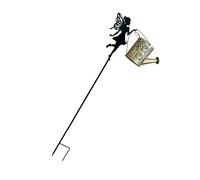 Fdit Luz Solar de Regadera, Adorno de Jardín de Hadas LED Blanco Cálido IP65, Linterna Colgante de Metal a Prueba de Agua para Patio Al Aire Libre (B)