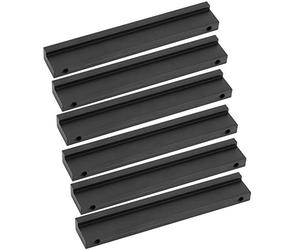 Fdit Manija en Forma de T Tiradores Elegantes de Aleación de Aluminio Negro para Gabinete y Cajón 6 Juegos (64MM)