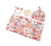 Fdit Manta de Recepción Floral para Recién Nacidos con Diadema, Suave para Bebés (Tipo 3)