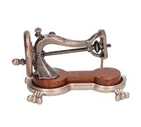 Fdit - Máquina de coser en miniatura de metal para casa de muñecas, bonita máquina de coser a mano para decoración de casa de muñecas 1:12, mini portátil para regalos de niños