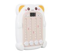 Fdit Máquina de Juego de Ritmo Interactivo para Niños, Juego Educativo de Rompecabezas Portátil con Marcador Ajustable de 3 Velocidades, Juguete (White)
