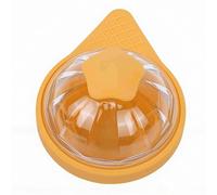 Fdit Máquina para Hacer Bolas de Hielo de Silicona, Molde de Esfera Redonda de Fácil Liberación con Tapa para Whisky, Cóctel, Bebidas de café, 4 Pulgadas (YELLOW)