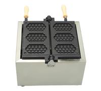 Fdit Máquina para Hacer Gofres Antiadherente Comercial de 3 Rebanadas con Forma de Panal, Plancha para Gofres con Tapa de 1500 W con Moldes Dobles de Aluminio Fundido, Control de (Enchufe europeo