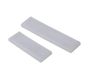 Fdit Marcapáginas DIY molde rectángulo molde de silicona haciendo resina epoxi joyas artesanales herramienta agujero colgante para Craft Making 2pcs / Set