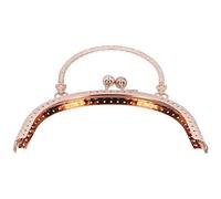 Fdit Marco de Cierre de Bolso, Marco de Metal Tallado Retro de 6,5 Pulgadas para Hacer Carteras y Bolsos de Bricolaje, Cierre Decorativo de Aleación de Hierro con Seguro (Oro B01-028-00509)