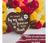 Fdit Marco de Fotos Giratorio para, Colgante de Corazón de Madera Maciza para Boda en Casa, Marco de Fotos Conmemorativo para Mascotas de 9x14cm