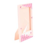 Fdit Marco de Fotos Portátil de 3 Pulgadas, Diseño Vertical Clásico, Ligero, Fácil de Compartir Fotos, Decoración de Estantería (Pink)