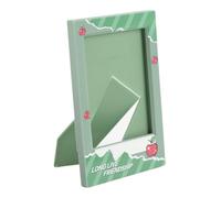 Fdit Marco de Fotos Portátil de 3 Pulgadas, Diseño Vertical Clásico, Ligero, Fácil de Compartir Fotos, Decoración de Estantería (Verde Aguacate)