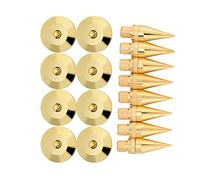 Fdit Mat Cojines Base Estándar Aislamiento con Material de Cobre Puro, 8 Pares para Instrumento de Altavoz, Diseño de Juego de Alta Calidad para Minimizar la Vibración Nociva