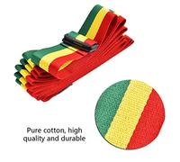Fdit Material de Algodón Puro Djembe Strap para el Rendimiento del Escenario, Tricolor Show, Adecuado para Adultos y Niños, Accesorios de Beneficios Relajantes