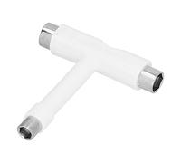 Fdit Material de Fijación de Herramientas de Herramientas de Patinaje Portátil en T-Warn para los Scooters, Acero de Aleación Blanca + Nylon 4.1 X 3.9 Pulgadas