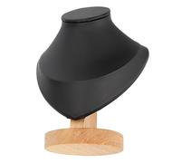 Fdit Media Cadena Soporte Clear PU Cadena de Cuero con Espectáculos de Intercambio, Organización del Collar, Material: Franela/tamaño: 5.7 X 3.5 X 8.1in/Set: 1 Collar (Black)