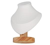 Fdit Media Cadena Soporte Clear PU Cadena de Cuero con Espectáculos de Intercambio, Organización del Collar, Material: Franela/tamaño: 5.7 X 3.5 X 8.1in/Set: 1 Collar (White)