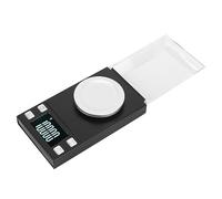 Fdit Mini Báscula Digital de Alta Precisión de 0,001 G, Pantalla LED Portátil con Diseño de Parabrisas, para Joyería, Pastillas de Oro, Medicina en Polvo, Diamont (100g/0,001g)