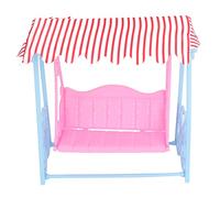 Fdit Mini Columpio para Casa de Muñecas en Miniatura, Exquisita Silla de Plástico para Decoraciones Vívidas de Casas de Muñecas, Mini Columpio, Modelo para Escena de Jardín de Bricolaje