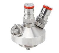 Fdit Mini Dispensador de Barriles de Acero Inoxidable, Conexión de Bloqueo de 2 Bolas con Válvula de Alivio de Presión, para Barriles Americanos de 2L, 3,6L y 5L con Manguera y Anillo