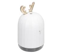 Fdit Mini Humidificador de Aire Ultrasónico en Forma de Ciervo con Luz Nocturna USB de 7 Colores para el Hogar y el Automóvil Blanco 220 Ml 5 V