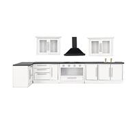 Fdit Mini Juego de Gabinete de Cocina para Casa de Muñecas, Muebles Modernos y Elegantes para Decoración de Casa de Muñecas