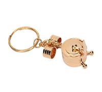 Fdit Mini Llavero de Batería, Lindo Llavero de Metal para Instrumentos Musicales para Mujeres y Niñas, con Exquisito Diseño de Batería, Regalo Ligero y Duradero para Amantes de la (GOLD)