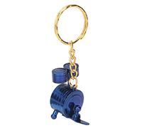 Fdit Mini Llavero de Batería, Lindo Llavero de Metal para Instrumentos Musicales para Mujeres y Niñas, con Exquisito Diseño de Batería, Regalo Ligero y Duradero para Amantes de la (BLUE)