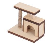 Fdit Mini Modelo de Marco de Escalada para Gato, Decoración Realista de Casa de Muñecas 1:12, Material de Madera de Abedul (Estilo 1 (Aprox. 6,5 X 5,5 X 3,5 cm/2,56 X 2,17 X)