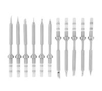 Fdit Mini Pen Soldering Iron Tips Hechas de Acero Inoxidable, Reemplazo para el Hierro Soldado TS100, Artesanía Fina, Buen Efecto de Soldadura (Cabezal de hierro soldado TS100 Conjunto de 11)