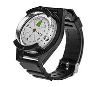 Fdit Mini Reloj de Pulsera Ligero, Brújula ABS para Acampar Al Aire, Senderismo, Ciclismo, Accesorio de Herramienta de Correa de Reloj de Goma