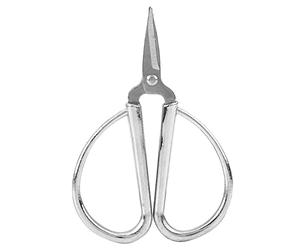 Fdit Mini Tijeras de Costura Vintage, Tijeras Artesanales de Bordado de Acero Inoxidable con de Aleación de Zinc en Forma de, para Corte de Manualidades de Tela (SILVER)