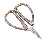 Fdit Mini Tijeras de Costura Vintage, Tijeras de Confección de Acero Inoxidable, Herramientas de Corte de Bordado con de Aleación de Zinc en Forma de para Manualidades y (de pecho de bambú)