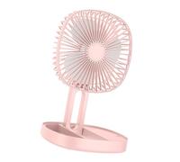 Fdit Mini Ventilador de Escritorio de Montaje en Pared, Ventilador Plegable Recargable de Circulación de Aire para Uso Portátil en la Oficina (PINK)