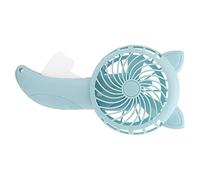 Fdit Mini Ventilador Manual Lindo de Mano para Refrescarse en Verano, Ideal para Viajes, Oficina Al Aire Libre, Ventilador Pequeño (Modelo prensado a mano-Maca verde)