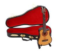 Fdit Modelo de Guitarra en Miniatura, Decoración de Guitarra de Tilo Hecha a Mano con Soporte, Decoración de Oficina de Escritorio y para Amantes de la Música (Guitarra Cutaway de 13cm)