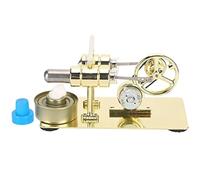 Fdit Modelo de Motor Stirling Motor Stirling de combustión Externa Mini Motor de vacío LED Modelo de Motor Stirling de Aire para Juguetes educativos de física Escolar