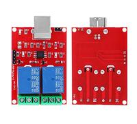 Fdit Módulo de Retransmisión de 2 Canales Controlado por USB para un Interruptor de Control de PC de Computadora Inteligente, Tablero de PCB del Ejército, Soporte Win7, XP 32 bits para la