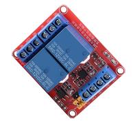 Fdit Módulo de Retransmisión de Aislamiento de Optoacopler con 2 Canales con Rendimiento Estable para un Actuador de Alto y bajo Nivel, Adecuado para el Hogar Verde/Rojo (12V)