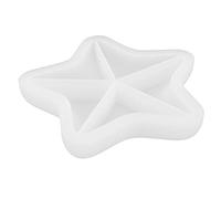 Fdit Molde de Bandeja de Almacenamiento de Silicona, Molde de Posavasos de Resina de 15,5 Cm para Manualidades, Transparente Flexible para Resina Epoxi UV, Flores Secas,