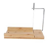Fdit Molde de de 1200ml con Revestimiento de Silicona de bambú y Cortador de Alambre Ajustable para Hacer Pan, Pastel y DIY